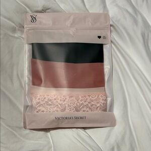 Victoria's Secret Black and Pink Lace Panty